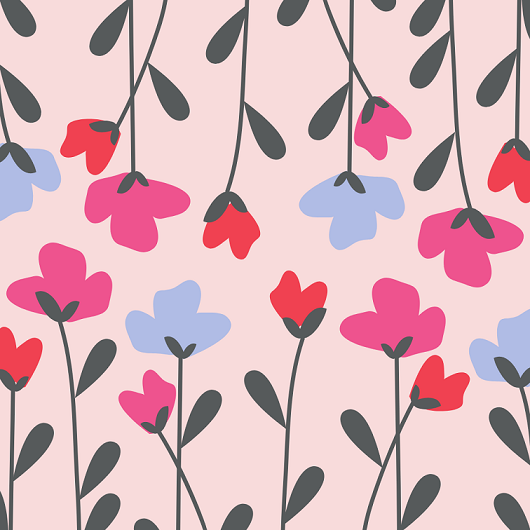 multicolor flowers on a pink background